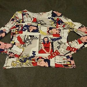 Cool Pop Art Shirt sz L